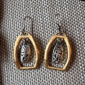Brighton earrings. Gold and silver
